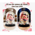 thumbnail image 3 of Flores Artificiales Rosa Eterna Con Oso, 3 of 4