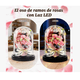 thumbnail image 3 of Flores Artificiales Rosa Eterna Con Oso, 3 of 4