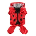 thumbnail image 4 of Cute Ladybug Waterproof Dog Raincoats with Hood for Small Medium Dogs with Leash D-Ring Lightweight Pet Rain Jacket Puppy Poncho Chihuahua Clothes Red, 4 of 7