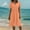 Orange, variant on ZZwxWA Summer Dresses for Women V Neck Button Solid Causal Dress Vacation Short Sleeve Knee Length Dress A Line Flowy Dress