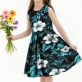 thumbnail image 4 of Drses‌ ‌‌‌‌‌‌‌‌‌‌2025 Girls' Summer Dress (4-14T) - Sleeveless Twirly Swing Dress with 3D Print | A-Line Beach Sundress & Playwear, 4 of 6