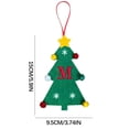 thumbnail image 3 of Vaidha 2024 New Christmas Tree Decorations Mini Christmas Tree Embroidery English Letter Christmas Pendant Small Pendant, 3 of 3