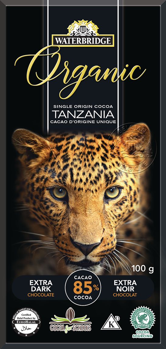 Waterbridge Organic Cacao D'Origine Unique Extra Noir Chocolat
