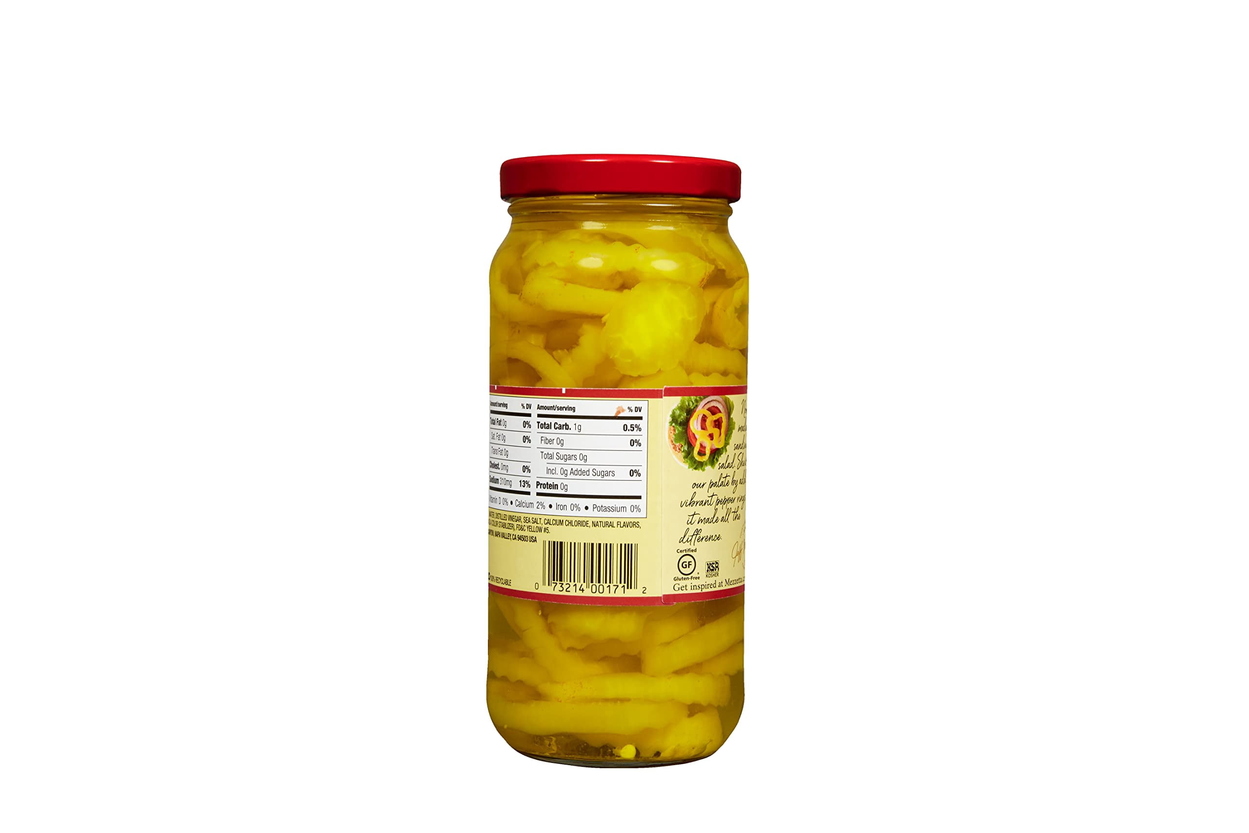 G L Mezzetta Pepper, Banana, Hot, Wax, Sld, 16-Ounce (Pack of 6)