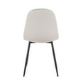 thumbnail image 5 of Silver Orchid  Stone Black Dining Chair - Set of 2 Beige Fabric Polyester, 5 of 7