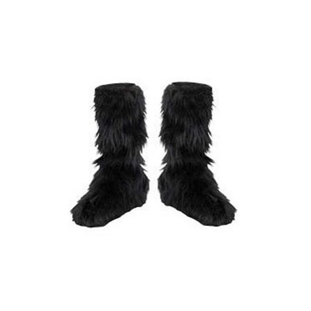 Black Fuzzy Boot Covers Child Halloween Costume Accessory
