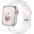 thumbnail image 1 of wonima02 Silicone Sport Band for Apple Watch Bands for Women 41mm 40mm 38mm 42mm for iWatch Bands SE Series 10 9 8 7 6 5 4 3 2 1 Men 44mm 45mm 46mm 49mm Breathable Colorful, Transparent, 1 of 1