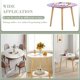 thumbnail image 3 of Pochacco-theme Fitted Round Tablecloths Elastic Edged Table Covers Waterproof Table Cloth for Kitchen Holiday Party Tables Decor 120cm, 3 of 6
