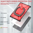 thumbnail image 2 of SaniMore for Microsoft Surface Pro 9 13" 2022 Case Support Keyboard Connection, Soft TPU & Rugged PC Cover with Handle & 360° Rotatable Kickstand Small Lock Full Body Protective Shell, Red, 2 of 12