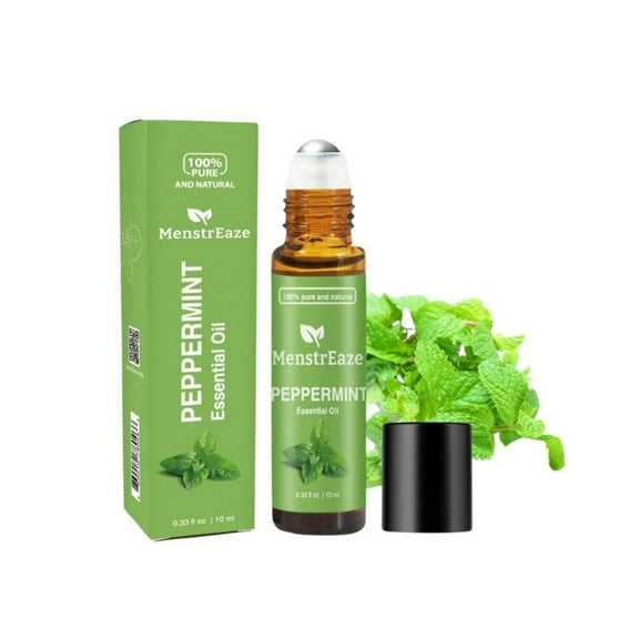 Peppermint Essential Oil Roll On for Migraine & Headache Support, 10 ml