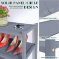 thumbnail image 4 of decorUhome 3 Tier Bamboo Shoe Rack , Shoe Shelf for Closet, Shoe Storage Organizer for Entryway, Grey, 26.7" x 11" x 18.3", 4 of 9