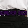 thumbnail image 4 of Buckle-Down Belt, Seatbelt Buckle Belt, Paisley Stars Black Purple White, Youth 22 to 32 Inches, 4 of 9