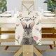 thumbnail image 5 of Fiudx Camino de Mesa de Pascua, Tela de Lino Súper Suave, Diseño Romántico de Corazones, Ideal para Decorar La Mesa Del Comedor, Perfecto para Bodas, Reuniones Festivas y Un Elegante Detalle para El, 5 of 6