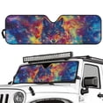 thumbnail image 2 of Yuyamidu Wolf Windshield Sun Shade for Jeep Wrangler TJ JK JKU 1997-2018, Colorful Galaxy Windshield Sun Visor Blocks UV Rays, 2 of 7