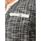 thumbnail image 5 of CHAQUETA DE PUNTO DE TWEED PARA MUJERES INSPIRE CHIC, MANGA CORTA, CUELLO REDONDO, CORTA, NEGRO L, 5 of 6