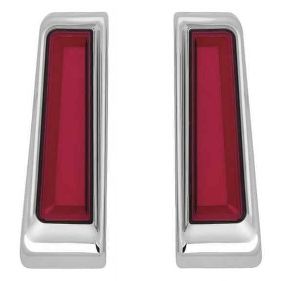 Kuryakyn 2900 Motorcycle Lighting Accessory: Tracer LED Run/Turn/Brake Light Saddlebag Support Inserts for 2014-20 Harley-Davidson Motorcycles, Chrome, 1 Pair