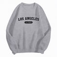 thumbnail image 5 of Towmus Women's Los Angeles Crewneck Sweatshirt Casual Long Sleeve Raglan Shirts Cool Letter Print Pullover Tops, 5 of 5