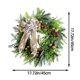 thumbnail image 3 of Coronas navideñas para la puerta principal con luces. Corona navideña artificial con adornos para las fiestas, Acción de Gracias, otoño e invierno., 3 of 8