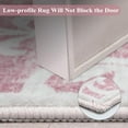 thumbnail image 6 of Lahome Decor 3'x5' Washable Rug for Bedroom, Vintage Area Rug for Dorm Room, Indoor Soft Distressed Floral Throw Rugs Non-Slip Backing for Entryway Farmhouse Kitchen Kids Playroom,pink, 6 of 7
