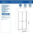 thumbnail image 2 of Acquacheta 36'' x 76'' Semi-Frameless Bi-Fold Shower Door with CrystalTech Treated 5/16'' Tempered, Clear Glass, Polished Chrome Hardware, SKU: AQ-1300-CH-L-R, 2 of 4