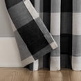 thumbnail image 4 of Better Homes and Gardens Buffalo Plaid Semi-Sheer Back Tab Curtain Panel, 50" x 108", Black, 4 of 6