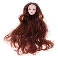 thumbnail image 2 of 1/6 Tono de piel rosa Cabeza Esculpir Cabeza femenina con articulación de w. Peluca de cabellero de 23 cm, 2 of 6