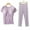 Purple, variant on SwiftWear Loose Cotton Modal Maternity Pajama Set with Built in Bra - Soft Short Sleeve Top & Long Pants, 3D Ribbed for Pregnancy & Nursing, Plus Size Postpartum Pajamas Sleepwear