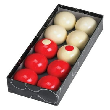 BBBUMP Bumper Pool Set, 10 Red and White Bumper Pool