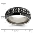 thumbnail image 7 of Edward Mirell Black Ti & Titanium Beveled Casated 9mm Band, 7 of 7