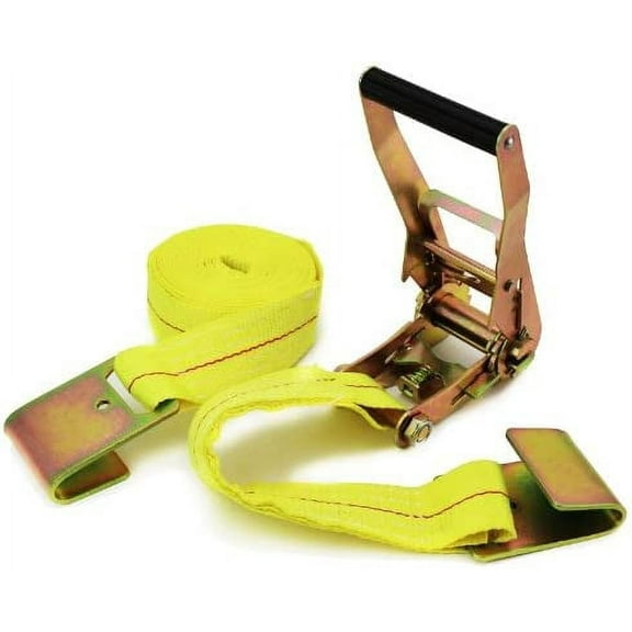 2"X20' FLAT HOOK RATCHET TIE DOWN 4500 LB Flatbed Cargo Strap