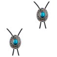 thumbnail image 4 of Qarigey Bolo Tie Style Western Style Cowboy Light Fashional Accesorio de ropa Corbatas Diseño único Vintage Accesorios de disfraces Hombres Color natural 2piezas Qarigey CBP188624, 4 of 5