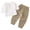 0-Brown&170, variant on Tiijoy Infant Boys Casual Outfits Breathable Short Sleeve T Shirt Pants Set, Sizes 18-24M
