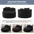 thumbnail image 6 of Harper & Bright Designs Foam Chaise Indoor Lounge, Corduroy Boneless Curved Lounge Couch, Compressed Floor Single Sofa Chair with Two Supportive Pillows for Living Room , Black, 6 of 19