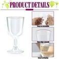 thumbnail image 7 of 50Pcs Clear Plastic Wine Glass Recyclable, Disposable & Reusable Cups for Champagne, Dessert, Beer, Pudding,, 7 of 7