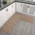 thumbnail image 2 of Brown Christmas Gingerbread Pattern Kitchen Rugs Sets Of 2,Anti Fatigue Kitchen Mat Rugs Non Slip Washable,Decorative Kitchen Floor Mats for Kitchen,Sink,Laundry,17"x30"+17"x47", 2 of 7