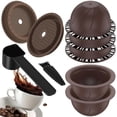 thumbnail image 1 of 5Pcs Reusable Vertuo Pods for Machine, Coffee Capsule with 2 Silicone Lids 1 Spoon and Brush, (150Ml), 1 of 5