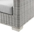 thumbnail image 6 of Lounge Sectional Sofa Chair Set, Rattan, Wicker, Grey Gray, Modern Contemporary Urban Design, Outdoor Patio Balcony Cafe Bistro Garden Furniture Hotel Hospitality, 6 of 15