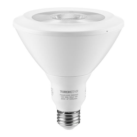 18W Dimmable PAR38 LED Outdoor Flood Light Bulbs, 5000K