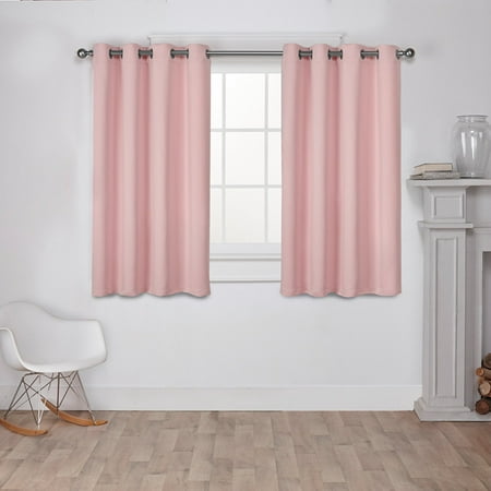 Exclusive Home Curtains 2 Pack Sateen Twill Weave Blackout Grommet Top Curtain (Best Window Treatments For Nursery)