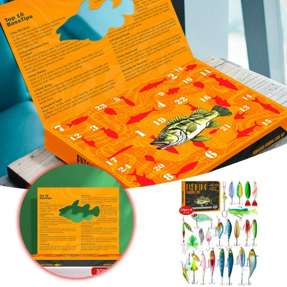 A Man Needs 24 Pieces Of Luya Blind Set Long Glitter Wrapped Fish Surprise Stopwatch Timer for Sports