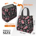 thumbnail image 3 of Pioneer Flower Floral Print Pattern Insulated Lunch Bag for Women & Adults,Large Portable Soft Cooler Lunch Bag,Thermal Food Storage Tote with Pearl Cotton,8.66L,8.75x5.75x9.5 Inch, 3 of 6