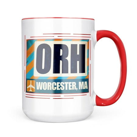 

Neonblond Airportcode ORH Worcester MA Mug gift for Coffee Tea lovers