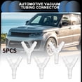 thumbnail image 2 of Automotive Vacuum Tubing Connector, 1/4" Car Y Shaped 3 Way Vacuum Line Fittings Plastic Translucent, 5 Pcs, 2 of 7