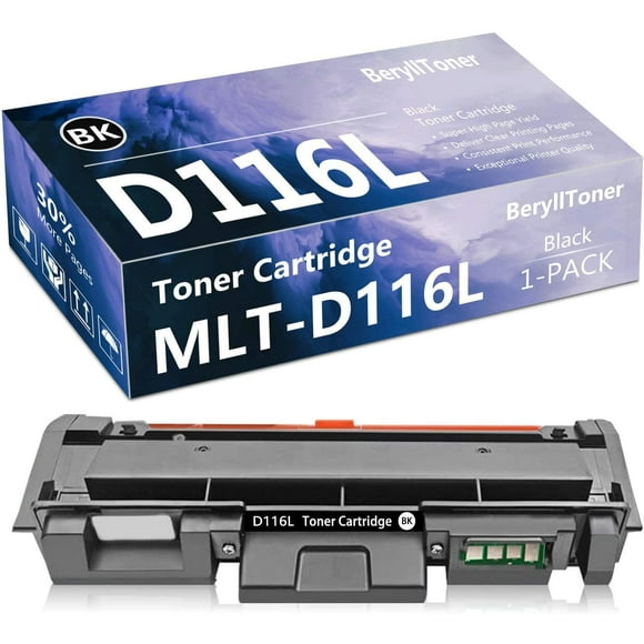 MLT-D116L Cartouche de Toner (1 Pack Noir) pour Samsung Xpress M2676FH M2825DW M2835 M2675FN M2676N M2625D M2626 M2885FW M2876HN M288x M262x Cartouche de Toner pour Imprimante