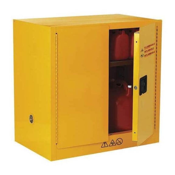 Condor Flammable Safety Cabinet,22 Gal.,Yellow 42X497