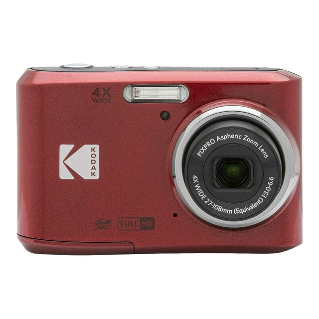 Kodak PIXPRO Friendly Zoom FZ45 - Digital camera - compact - 16.35 MP - 1080p / 30 fps - 4x optical zoom 63 MB - red