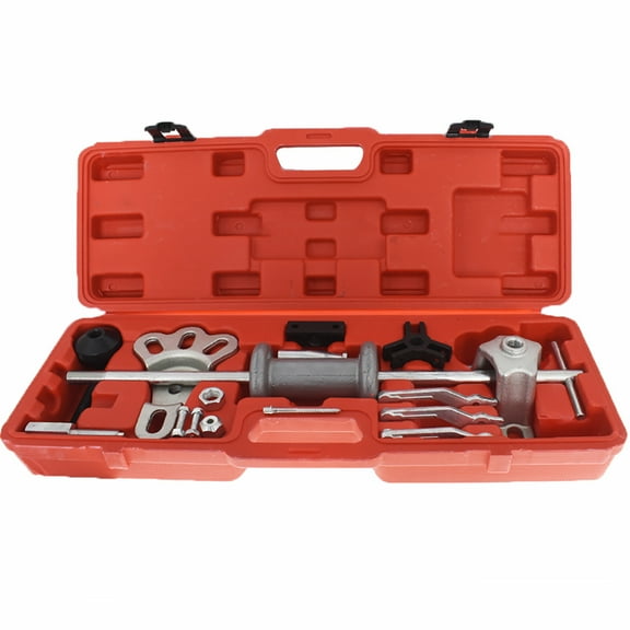 SEBLAFF 17Pcs Auto Set Slide Hammer Dent Puller Tool Kit Wrench Adapter Axle Bearing Hub