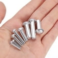 thumbnail image 6 of Uxcell 50 Pack Brazier Head Solid Aluminum Rivets, M4 Dia x 12mm Length Round Head Aluminum Boat Rivets for Repairing Boats, Machinery, Aircraft, Automobile Industry, 6 of 7