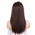 thumbnail image 4 of Onedor 22Inch Premium Japanese High-Temperature Fiber Synthetic Hair 130% Density Straight Lace Front Side Part Long Wigs (Medium Brown Evenly Blended with Warm Medium Brown-RL6/8) …, 4 of 7