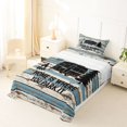thumbnail image 5 of Manfei Retro Camper Twin Sheets,Rustic Farmhouse Cabin Bedding,Brown Blue,3 Pieces,1 Fitted Sheet and 1 Pillowcase, 5 of 6